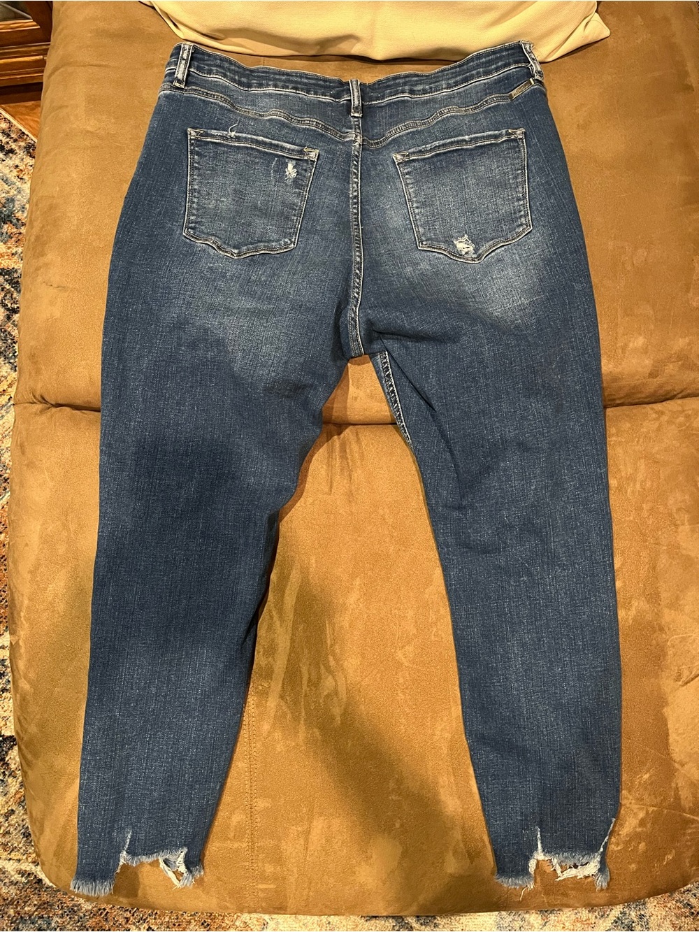 KanCan Dark Blue Distressed Ripped Skinny Jeans - Picture 2 of 8